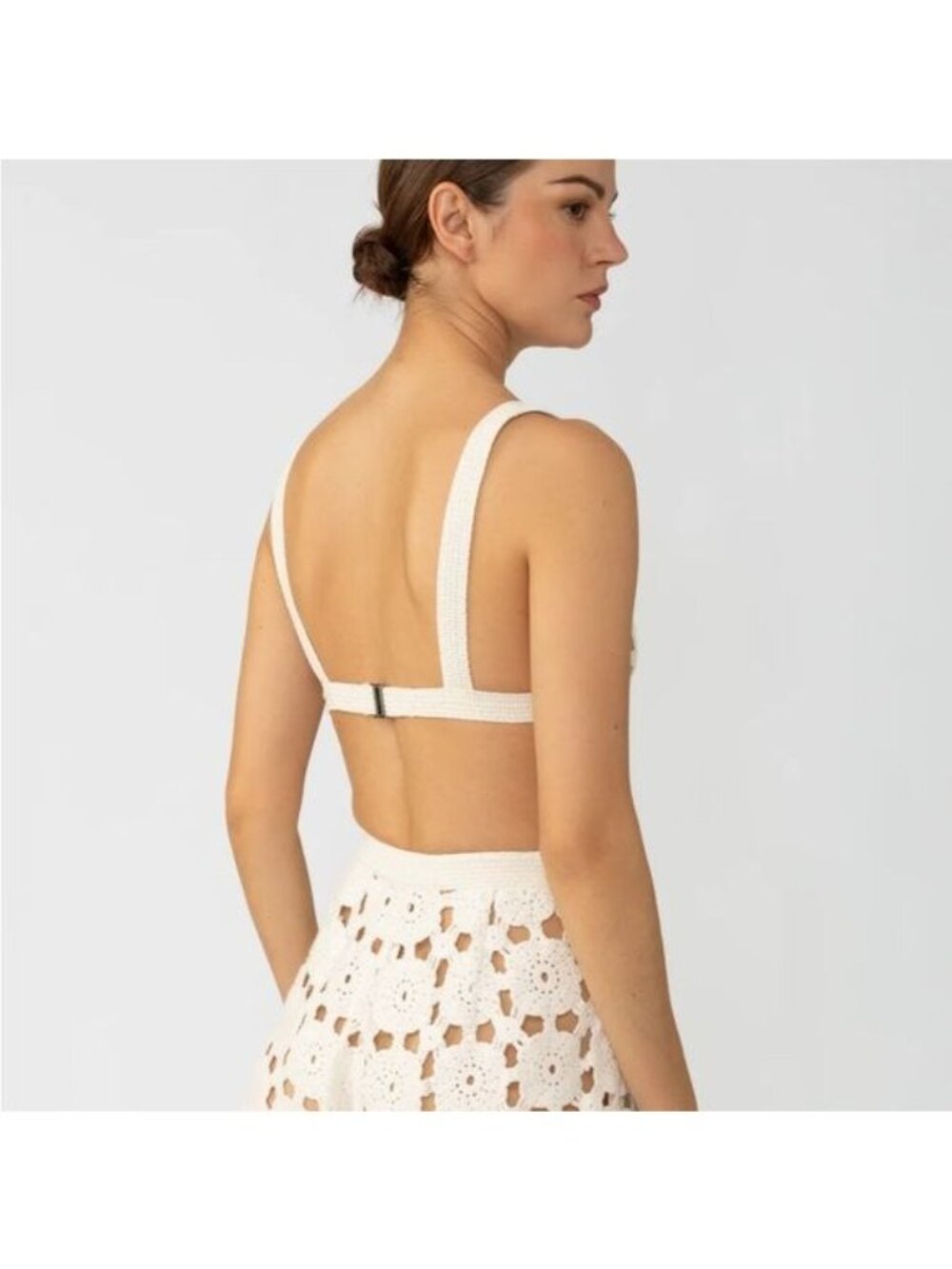 NEW Sau Lee Myko White Crochet Bralette Womens Size 0 - Picture 2 of 7